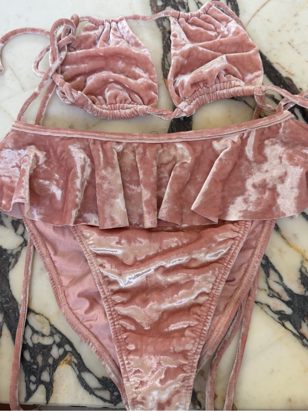 Montce Pink Crush velvet bikini (medium) - Picture 1 of 4